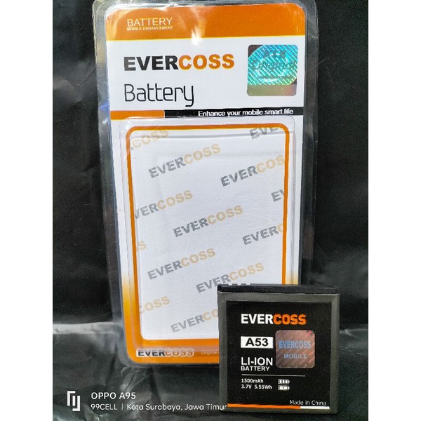 Baterai Battery Batrai Evercoss A53