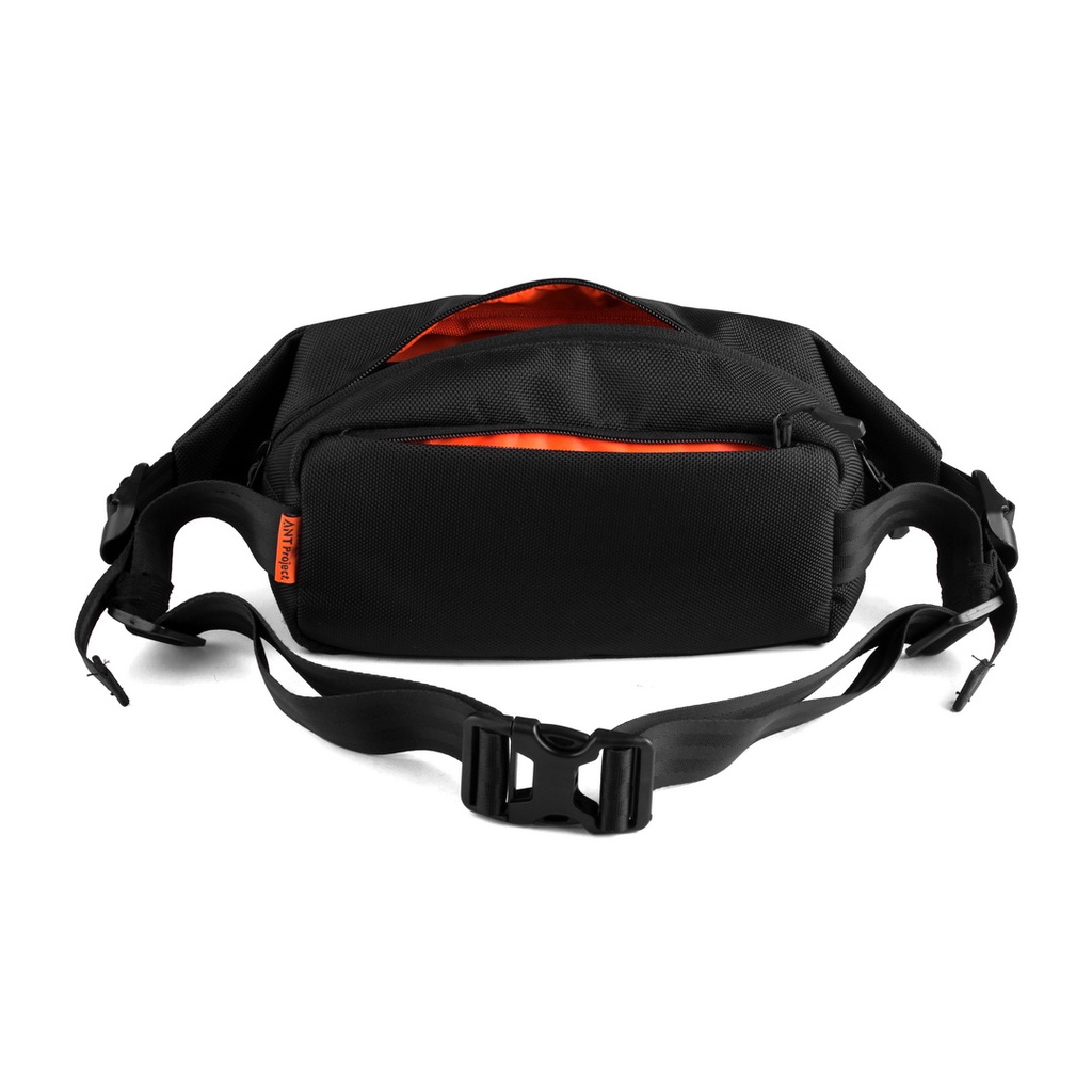 Rev x Ant - Waist Bag Pria APOLLO Black Waterpfroop