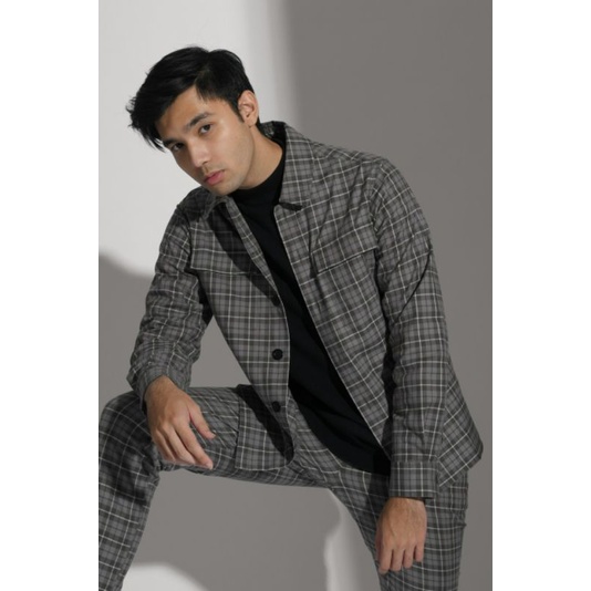 Royal & Scott Tartan Jacket Greyish Brown Grey L XL Preppstudio Prepp Studio