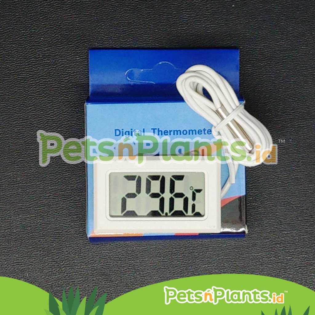 Thermometer Digital Termometer Bak Air Hidroponik Akuarium Kabel Waterproof