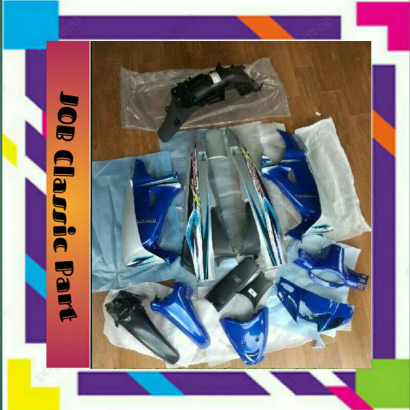 FULL SET BODY BODI HALUS KASAR KARISMA X / D 125 WARNA SILVER BIRU