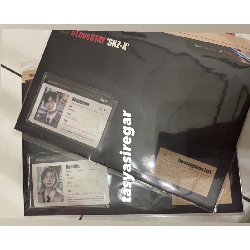 SKZ X fanmeet lovestay stray kids id card file set seungmin hyunjin