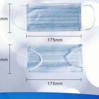 Masker Medis 3 Ply Disposable Anti Virus  - 1 Box isi 50pcs