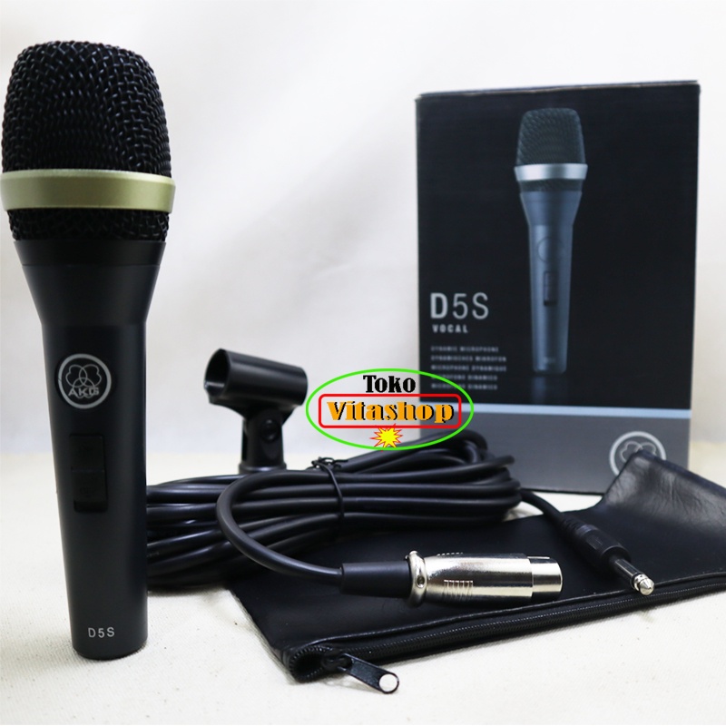 MIC KABEL AKG D5S MICROPHONE VOCAL PROFESIONAL SUARA JERHIH DAN HALUS