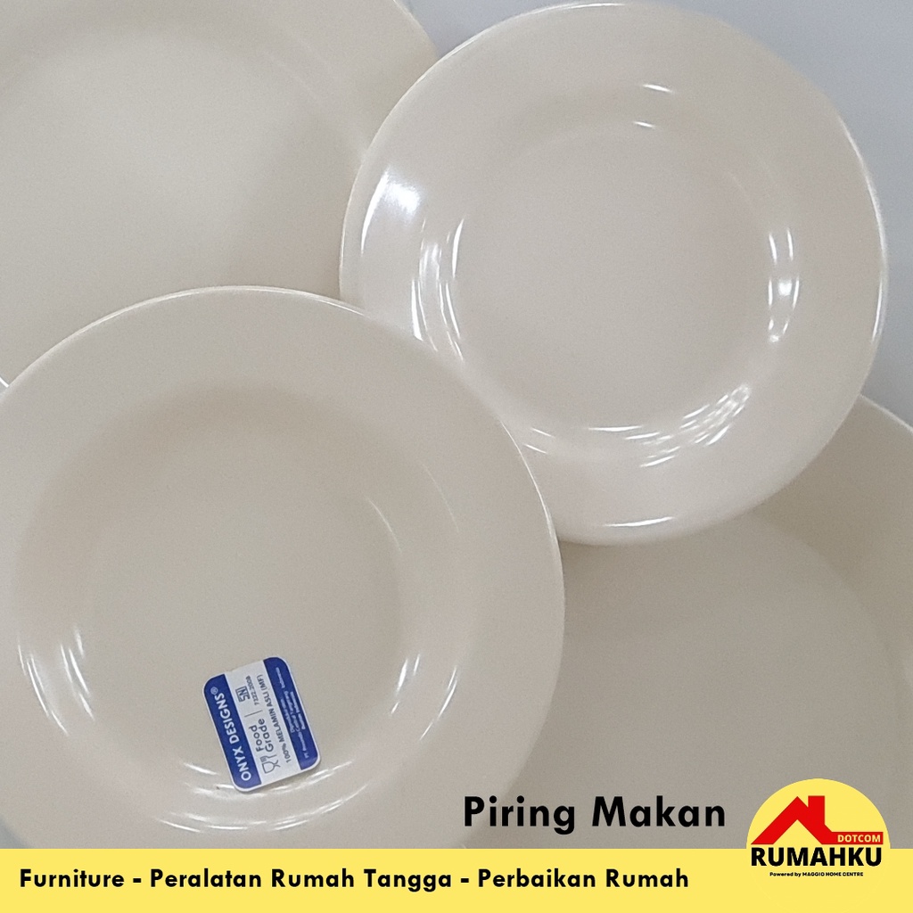 PIRING MAKAN PLASTIK - PIRING SAJI - PIRING NASI PADANG - MELAMINE TABLE PLATE - ONYX