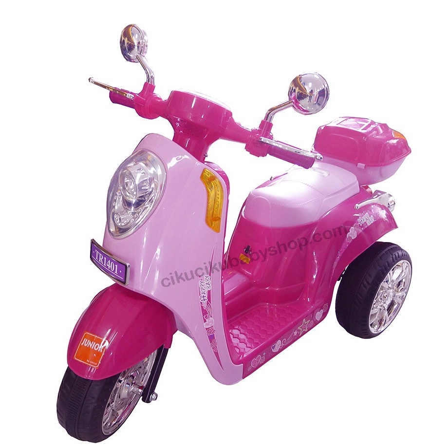 Junior Motor Aki Scoopy / Skuter Anak Pink TR1401