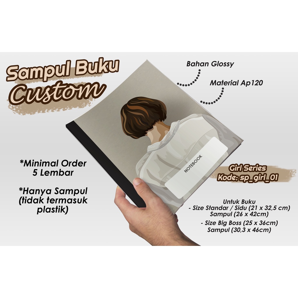 

Custom Sampul Buku Desain Estetik Girl / Sampul Buku Tulis Bebas Desain