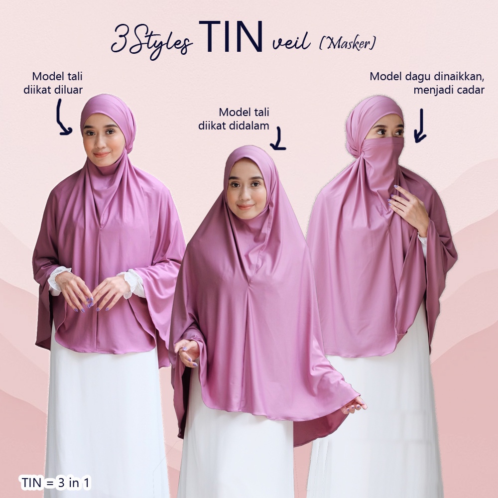 Jilbab instan bergo Masker Tali panjang jumbo syari JILBAB INSTAN NIQAB / HIJAB SYARI INSTAN MASKER 