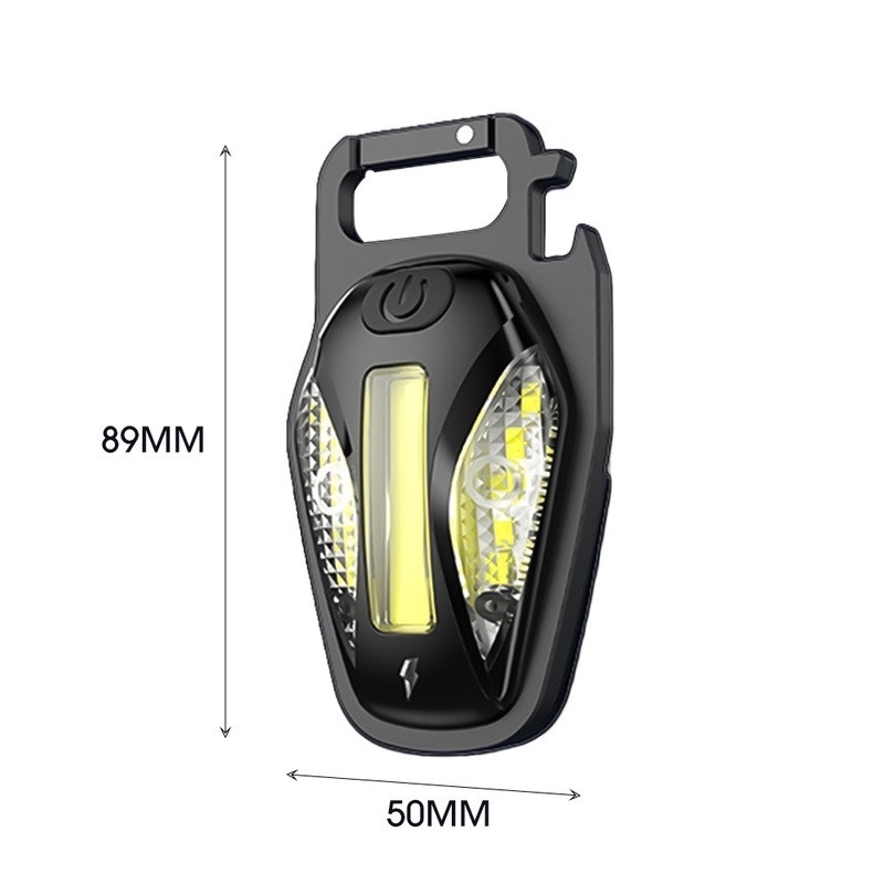 Lampu Senter LED COB 500 Lumens USB Rechargeable Mini Portable Multifungsi Untuk Camping / Outdoor