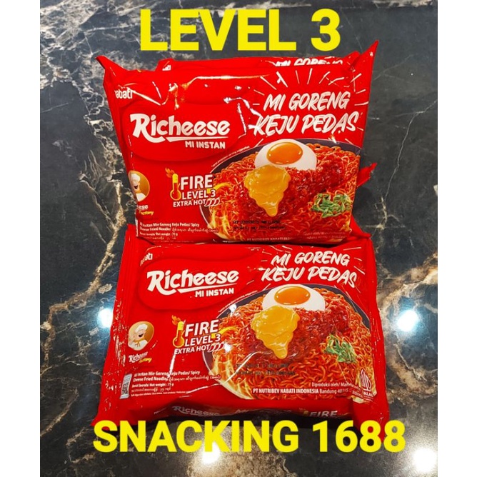 

Richeese Mie Instant Goreng Keju Level 3