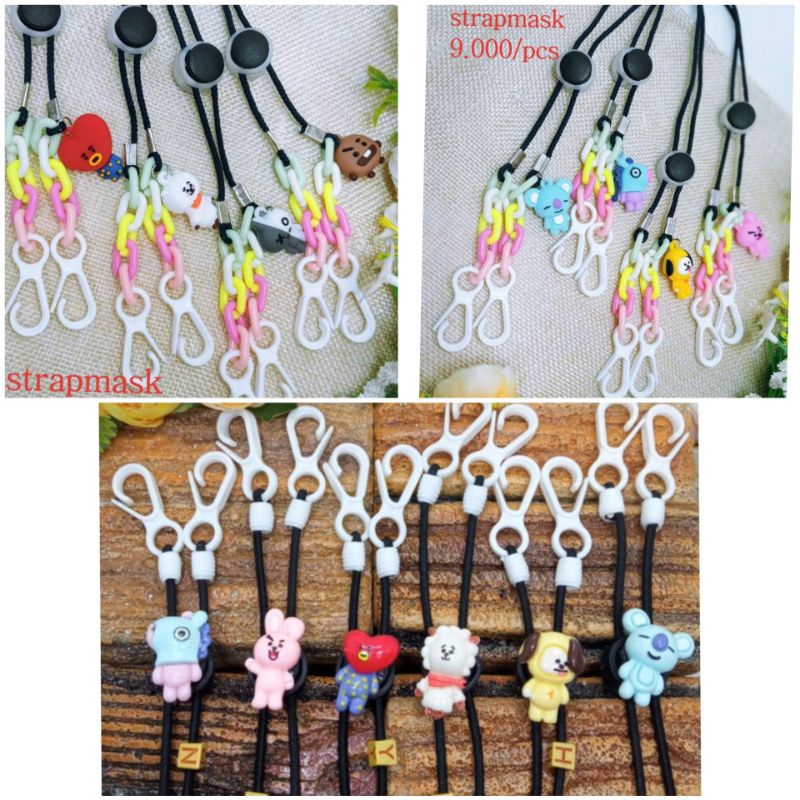 Strap Masker Lanyard Mask Strap Masker Anak Karakter Charm BTS Tali Masker Kalung Masker