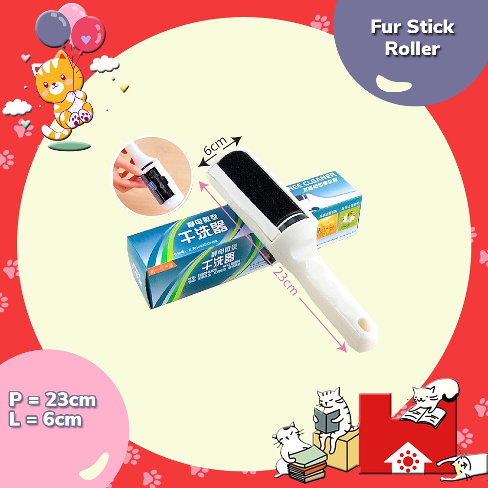 Roller Pembersih Bulu Kucing Pakaian - Fur Stick Roler