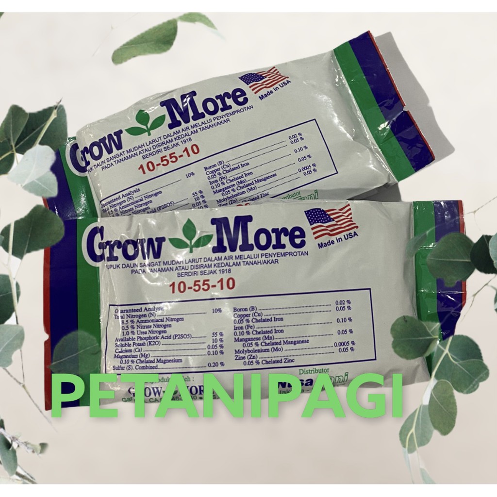 Pupuk tanaman buah dan bunga GROWMORE 10-55-10