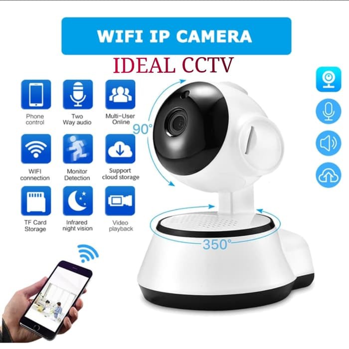 CCTV IP CAMERA V380 dengan sirine alarm