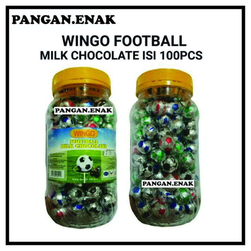 

WINGO CHOCOLATE 250G ISI 100 PCS COKLAT ISI CRISPY FOOTBALL