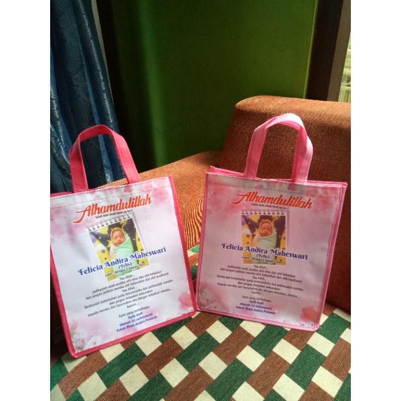 

tas souvenir/Tas tempat jajan balenan buat baby ukuran 23*14*28/laris manis/murah meriah