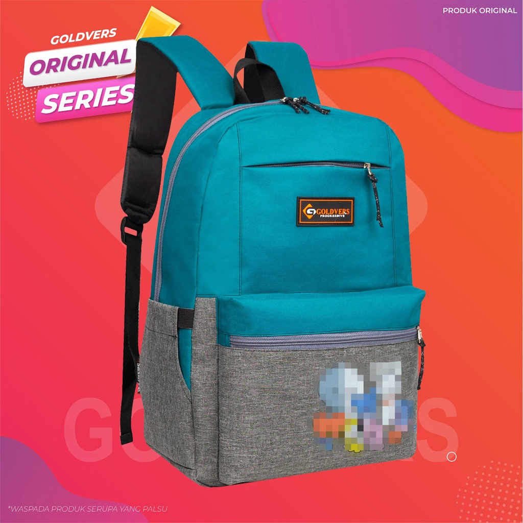 GOLDVERS Ransel Sekolah Anak Laki Laki Perempuan ORIGINAL BackPack TK SD Tas Sekolah Les IMPORT-Tosca (Versi Sablon)