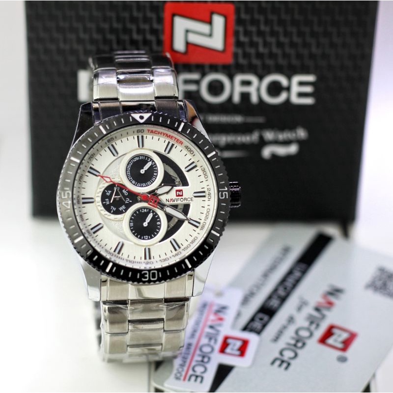 [ORIGINAL] 5 Variasi Jam Tangan Pria Naviforce NF9140 Chrono On Rantai