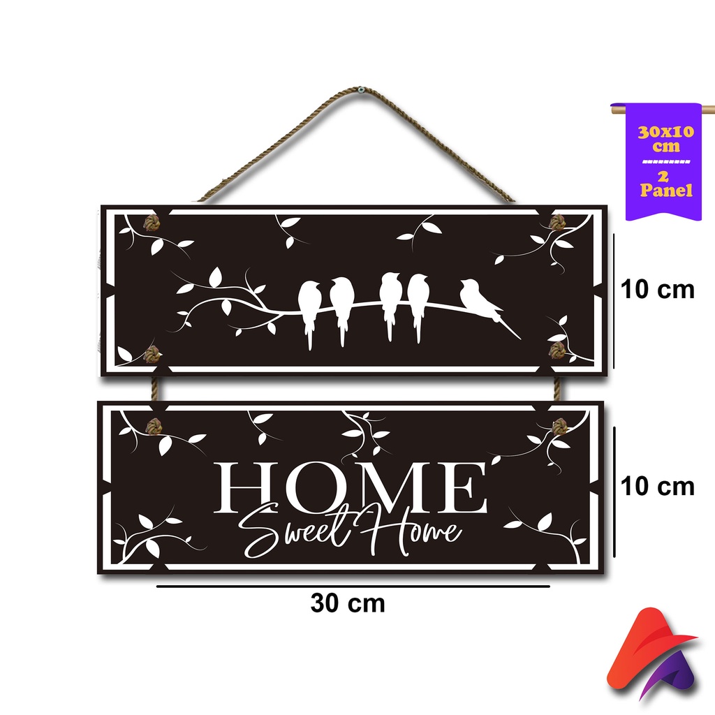 HIASAN DINDING HOME SWEET HOME TULISAN PAJANGAN PINTU KAMAR HIASAN DINDING KAMAR RUMAH PAJANGAN KAYU POSTER WALL DECOR DEKORASI DINDING