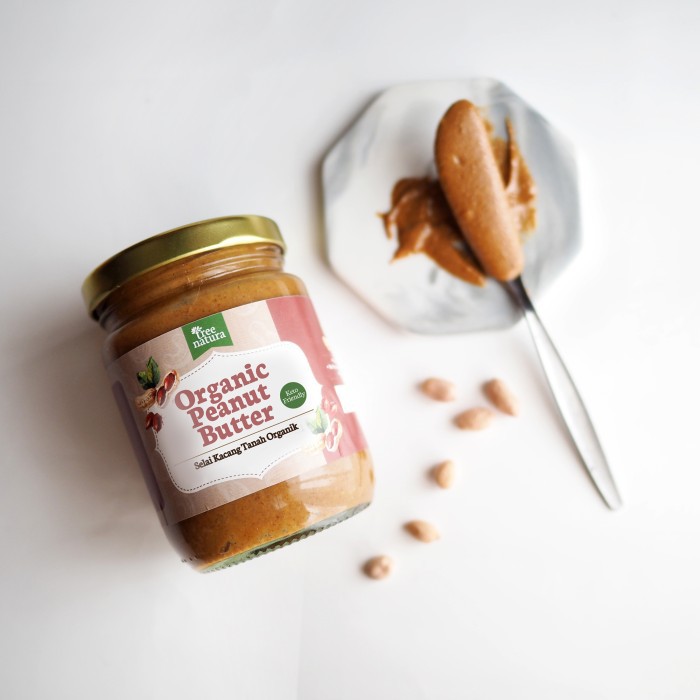 Tree Natura Organic Peanut Butter 225 gr (Selai Kacang Tanah Organik)