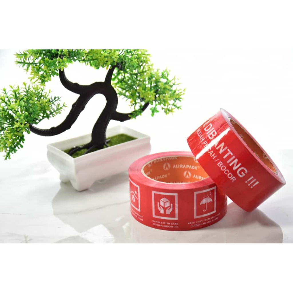 

Lakban Fragile Merah Jangan dibanting Mytape Tebal 50 micron Lebar 48 mm panjang 72 Yard Warna Mer