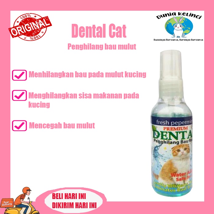 PENGHILANG BAU MULUT KUCING DENTAL CAT 60 ML MEMBERSIHKAN MULUT