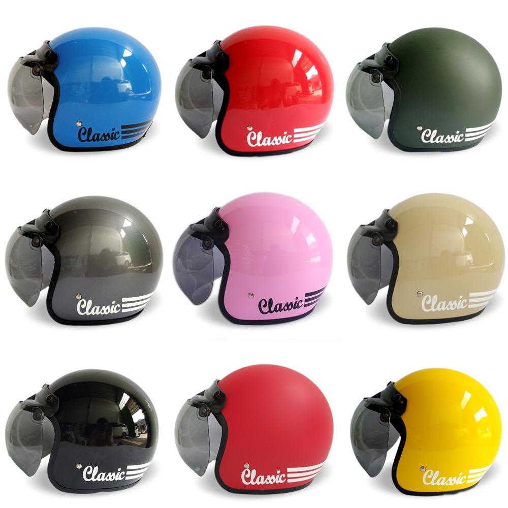 Helm bogo dewasa motif garis tiga classic garis klasik-2