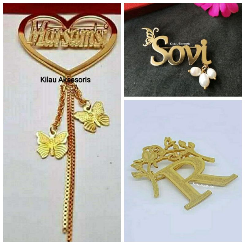 Bros Nama Custom Bros Nama Lapis Emas