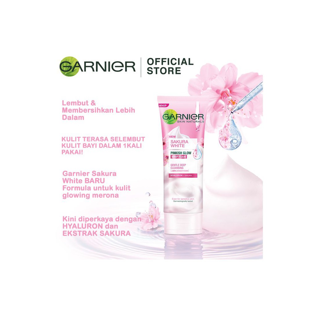 [ SKINHOUSEID ] GARNIER FACIAL WASH 50ML | GARNIER FACIAL WASH LIGHT COMPLETE | FACIAL FOAM SAKURA WHITE | FACE WASH BPOM