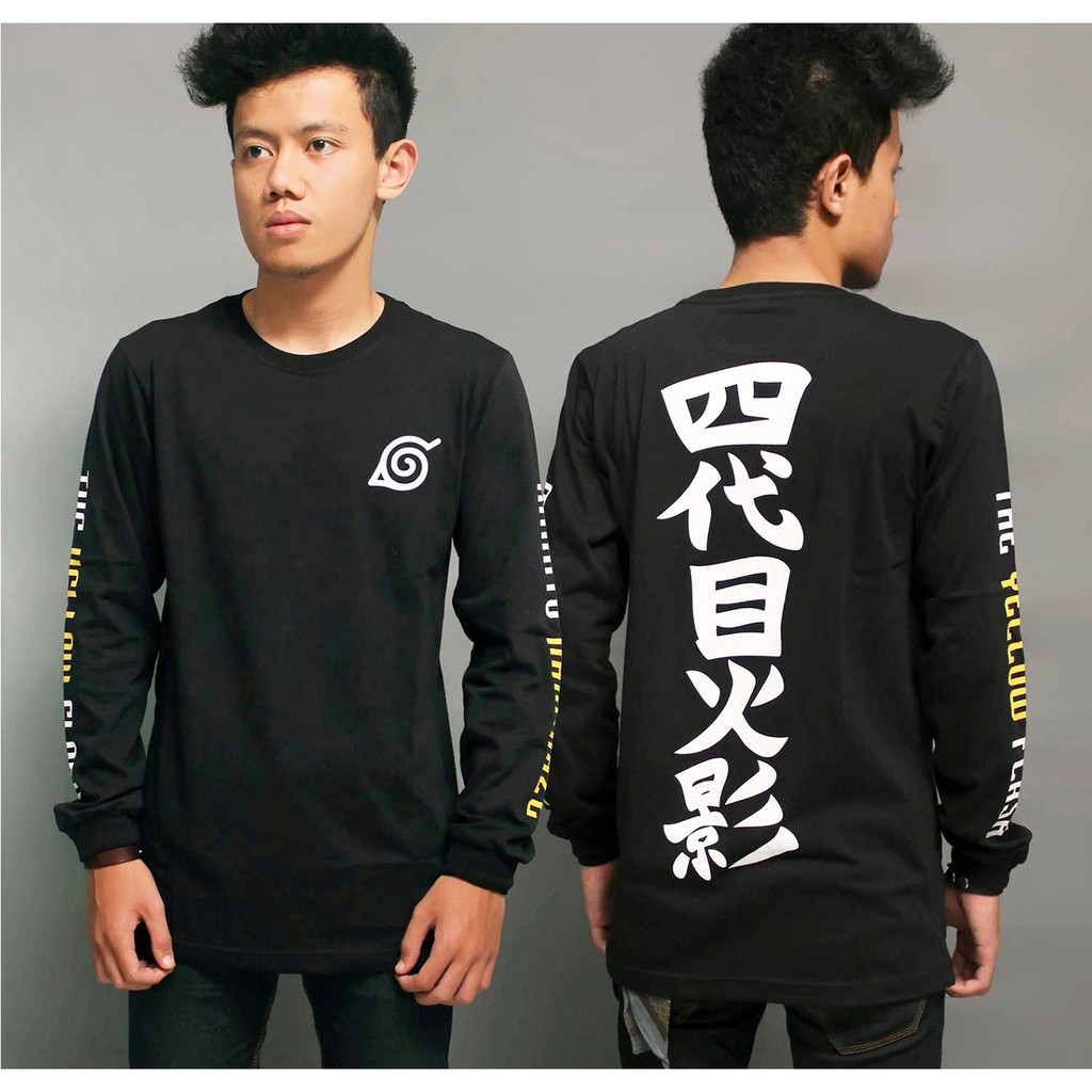 Longsleeve Hokage Black Anime Naruto Shipuden