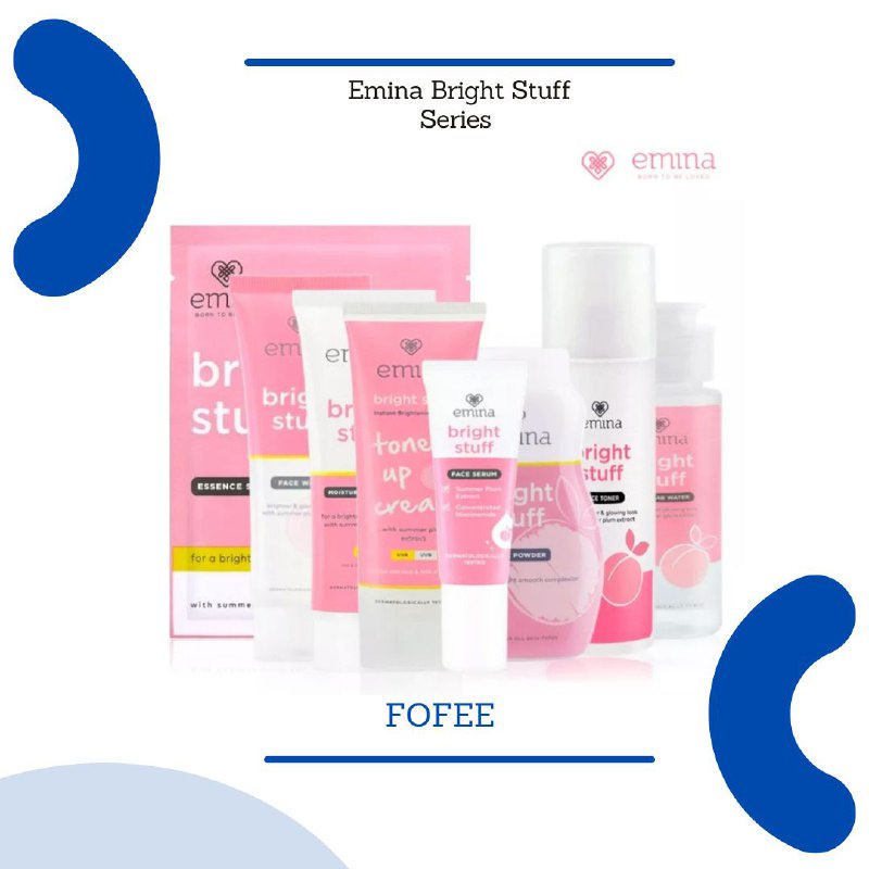 Emina Bright Stuff Face Serum  Essence Sheet Mask  Face Toner Tone Up Cream