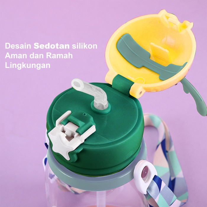 Botol Air Minum Sedotan Anak BPA Free Model Tanduk Rusa 600 ml