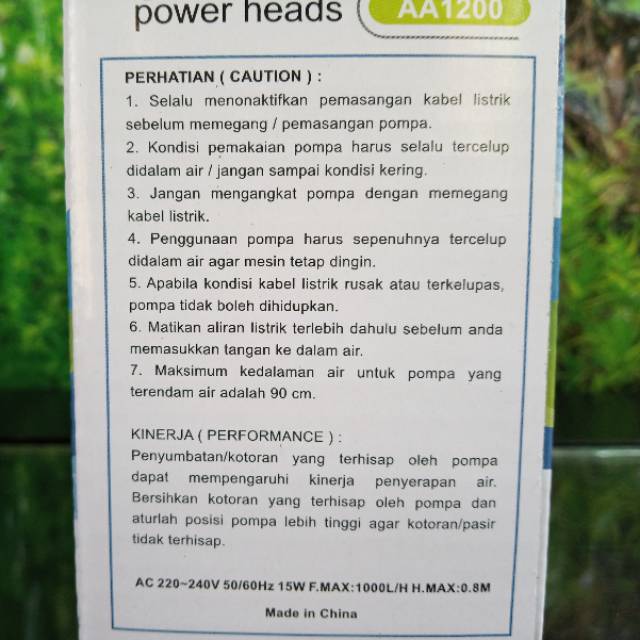 RECENT AA 1200 RC-AA1200 Pompa Air Aquarium Aquascape Hidroponik Power Head Submersible Pump