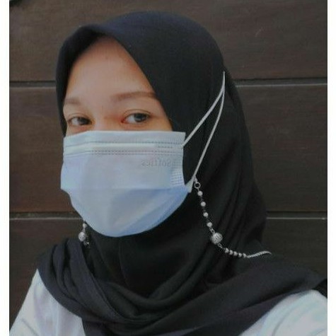 Konektor Masker/Kalung Masker Strap /Cantolan Masker Mutiara Rantai/Gantungan Masker