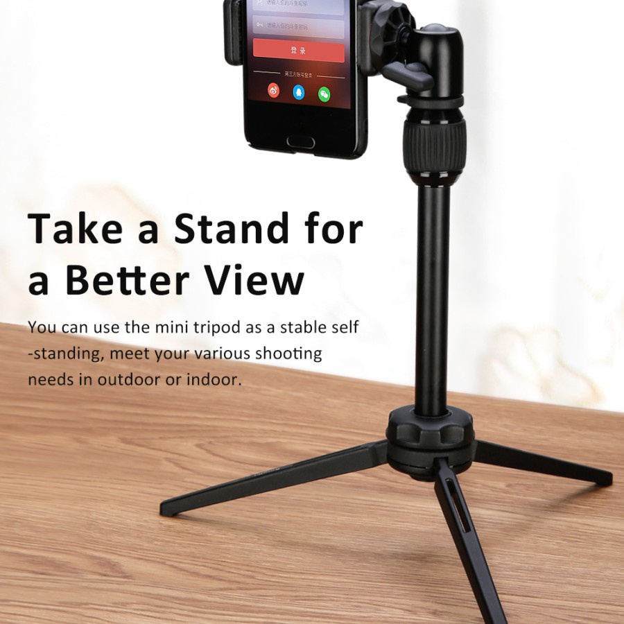 KINGMA ALUMUNIUM TRIPOD MINI PORTABLE WITH 360 ROTATE BALL HEAD