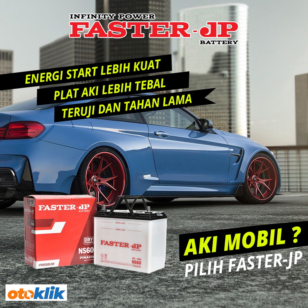 Faster JP NS60 Aki Basah Mobil