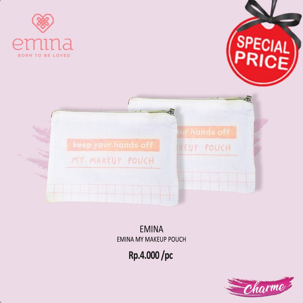 (READY) Pouch Travel Tote Bag Brand Kosmetik Tas Lipat Original Emina Make Over