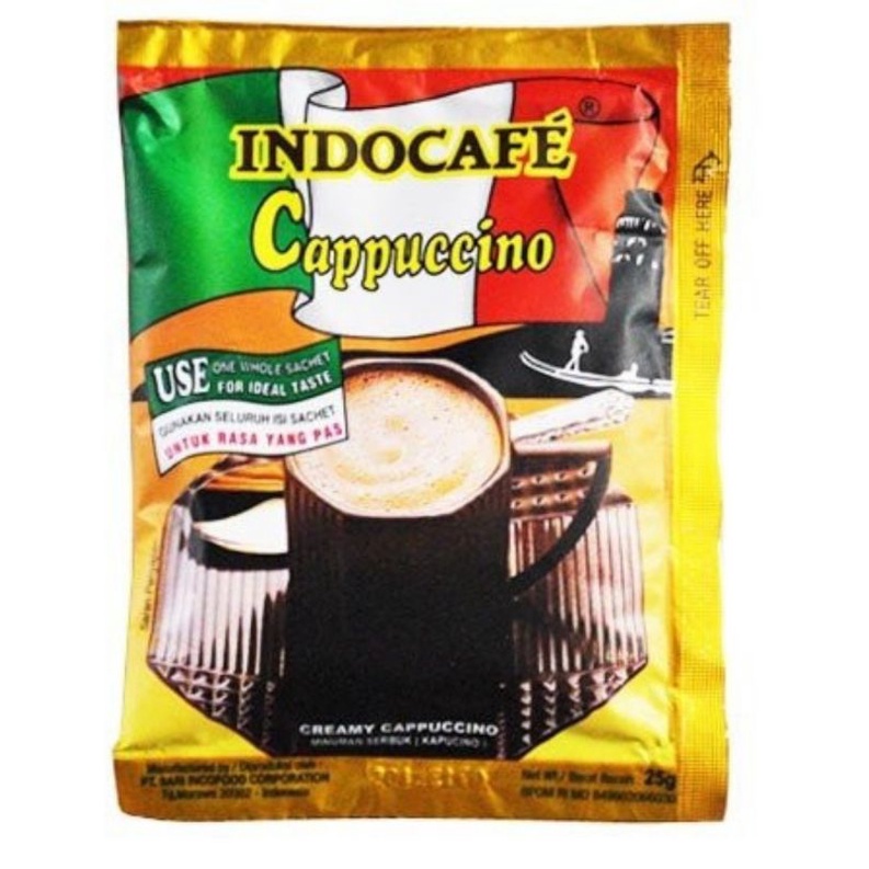 

indocafe cappucino 1 renceng 10 pcs