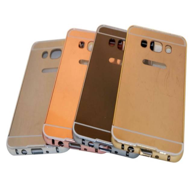 Aluminium Luxury Bumper Mirror Case Samsung J710 J7 2016 Bumper Mirror Hard Case Ino Alumunium