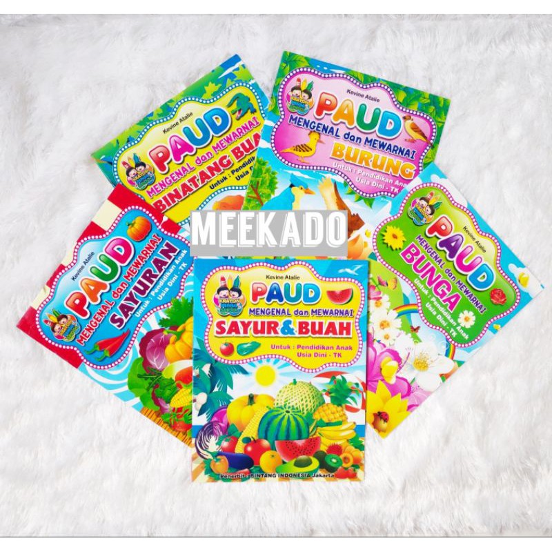 Grosir ( Paket 5 buku ) Buku Mewarnai Anak untuk Paud dan TK