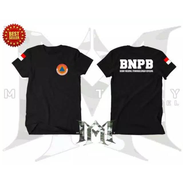 Baju Kaos T-shirt Pendek BNPB | Badan nasional penanggulangan Bencana (BNPB) terbaru