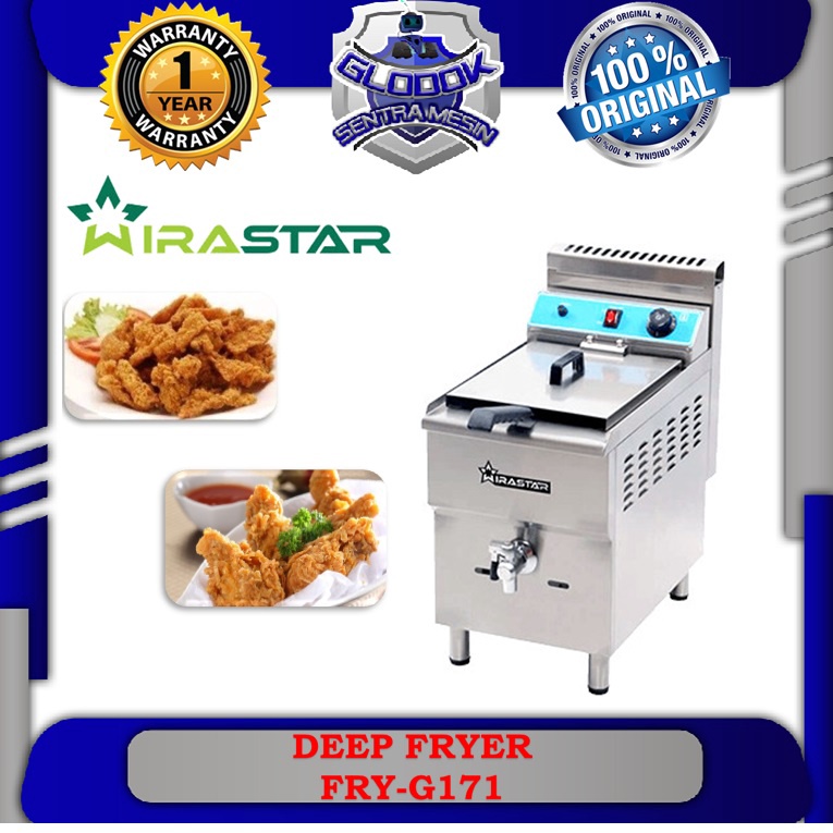 Deep Fryer Gas Mesin Penggoreng Thermostat WIRASTAR FRY-G171