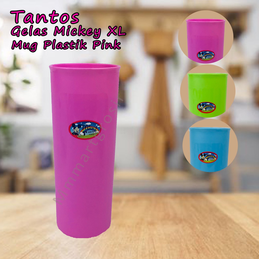 Tantos / Gelas Mickey L / Mug plastik / Pink / 7203B