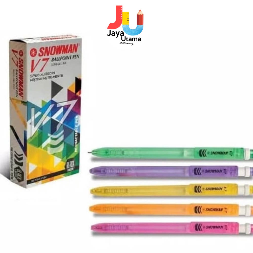 

Snowman Bolpen Ball Pen Pulpen Pena V-7