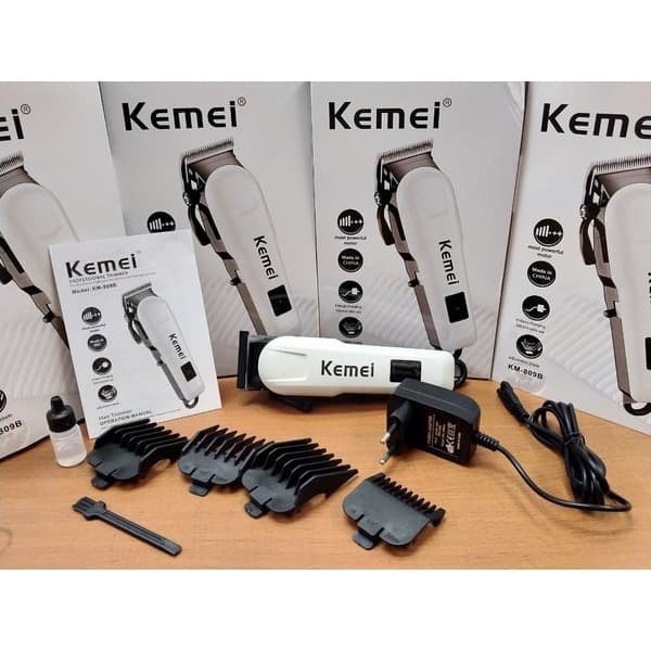 ORIGINAL ALAT CUKUR RAMBUT KEMEI KM-809B - RECHARGEABLE