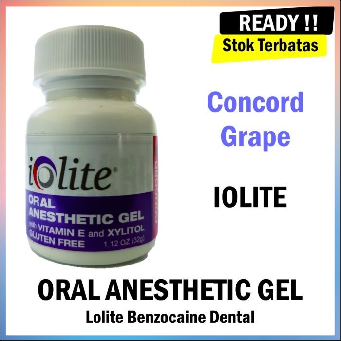 ORAL ANESTHETIC GEL Lolite Benzocaine Dental Concord Grape
