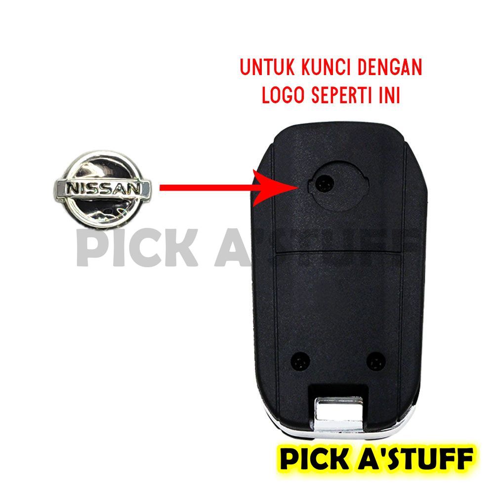 Emblem Kunci Sticker Logo Kunci Lipat Nissan Grand Livina March Serena