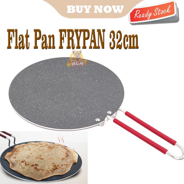 PREMIUM Marble series NON Stick Flat pan 32CM FRYPAN datar Kulit kebab