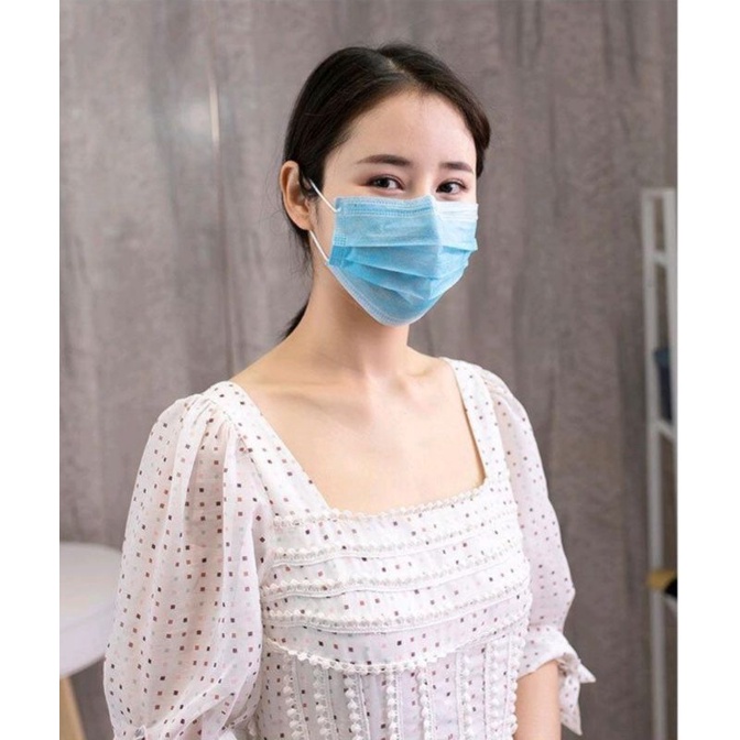 Masker Earloop 3ply Medical Grade isi 50pcs Pakai Box Harga Grosir