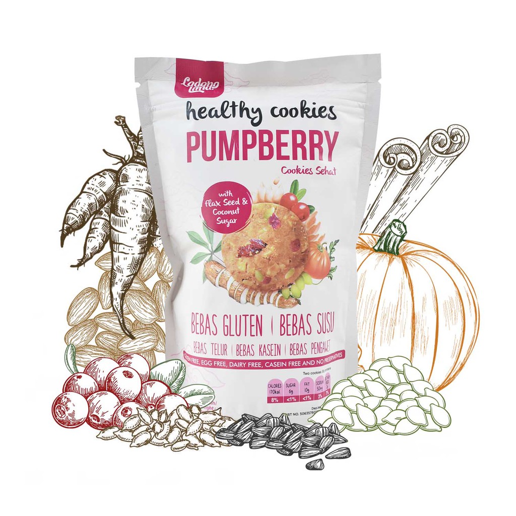 Ladang Lima Gluten Free Pumpberry Cookies - 180 Gr